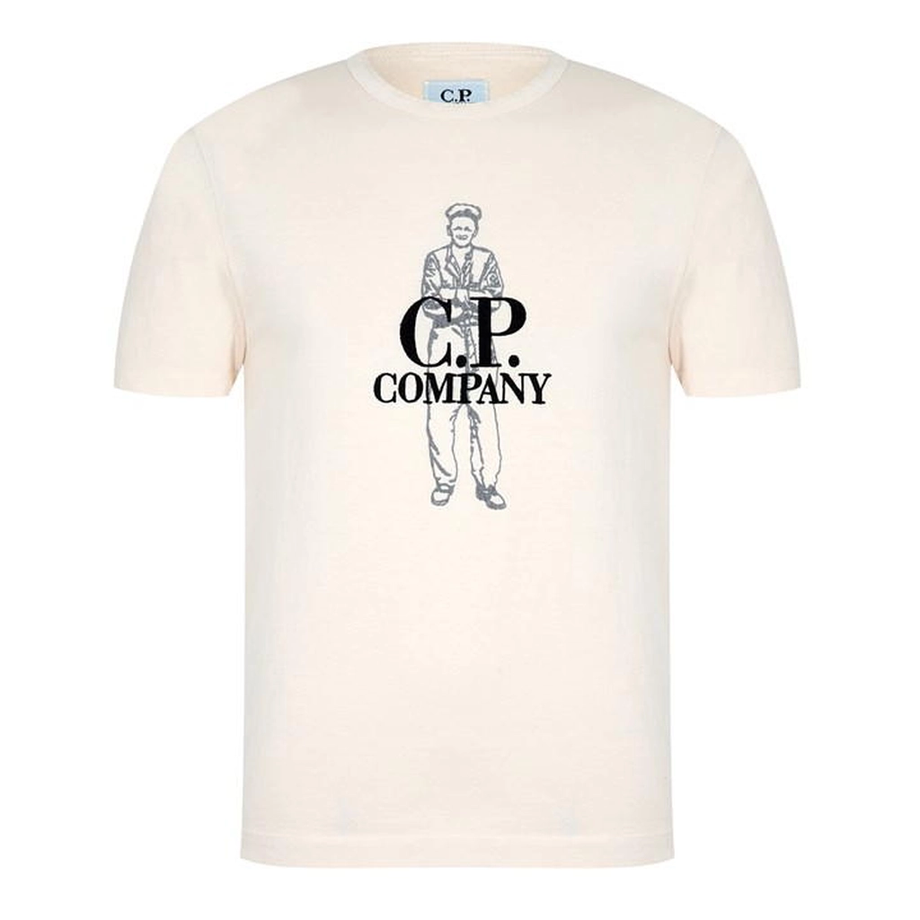 CP Company CP Logo T-Shirt Sn42 - Beige